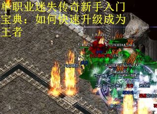 单职业迷失传奇新手入门宝典：如何快速升级成为王者