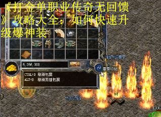 《打金单职业传奇无回馈》攻略大全：如何快速升级爆神装