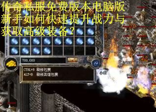 传奇私服免费版本电脑版新手如何快速提升战力与获取高级装备？