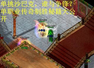 单挑沙巴克，谁与争锋？单职业传奇制胜秘籍大公开