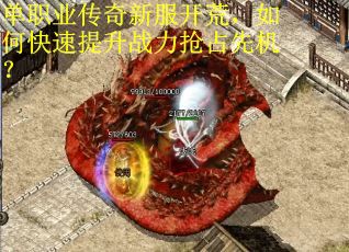 单职业传奇新服开荒，如何快速提升战力抢占先机？