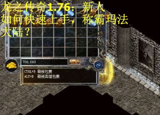 龙之传奇1.76：新人如何快速上手，称霸玛法大陆？