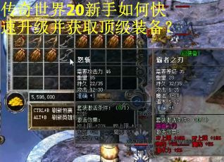 传奇世界20新手如何快速升级并获取顶级装备？