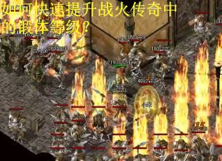 如何快速提升战火传奇中的锻体等级？